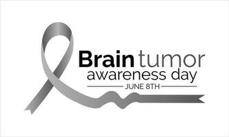 World Brain Tumor day is observed every year on June 8th. Use for banner design template Vector illustration background design.