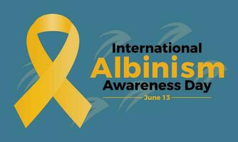 International Albinism awareness day is observed every year on June 13 . banner design template Vector illustration background design.