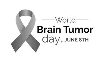 World Brain Tumor day is observed every year on June 8th. Use for banner design template Vector illustration background design.