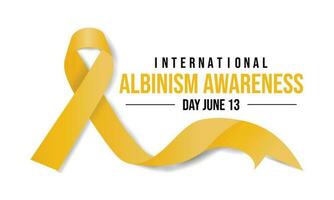 International Albinism awareness day is observed every year on June 13 . banner design template Vector illustration background design.