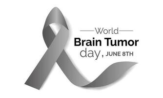 mundo cerebro tumor día es observado cada año en junio 8vo. utilizar para bandera diseño modelo vector ilustración antecedentes diseño.