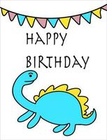 funny birthday card for children vector