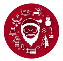 Big Red icons of Santa claus and Christmas Day png