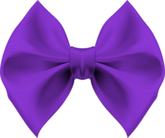 Realistic violet silk bow png