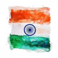 aquarelle peint Indien drapeau coupé png