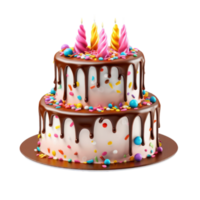 anniversaire gâteau coupé png