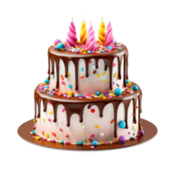 cumpleaños pastel separar png