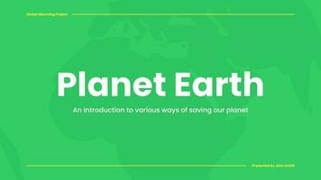 Earth Presentation Template