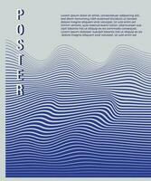 Abstract background poster with waves vector