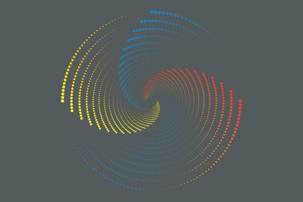 Texture of dots with circle pattern