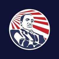 Martin Luther King day vector illustration, sticker