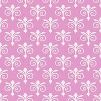 Floral pattern wallpaper baroque damask. vector