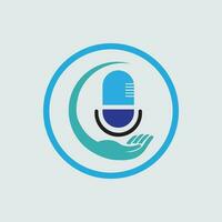 podcast logo and symbol element vector