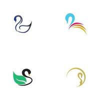 swan logo and symbol vector