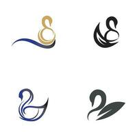 swan logo and symbol vector