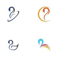 swan logo and symbol vector