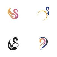 swan logo and symbol vector