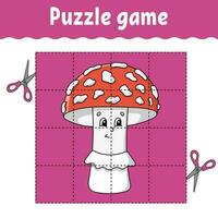 Puzzle game for kids. Education developing worksheet. Learning game for children. Color activity page. For toddler. Riddle for preschool. Vector illustration.