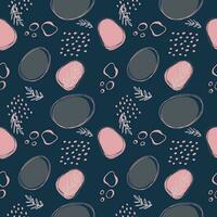 Pattern of abstract backgrounds with organic shapes and hand drawn in pink, gray and blue tones. Minimal Modern Stylish Design Pattern. vector