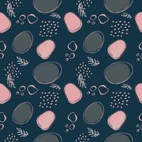 Pattern of abstract backgrounds with organic shapes and hand drawn in pink, gray and blue tones. Minimal Modern Stylish Design Pattern. vector