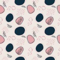 Pattern of abstract backgrounds with organic shapes and hand drawn in pink, gray and blue tones. Minimal Modern Stylish Design Pattern. vector