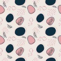 Pattern of abstract backgrounds with organic shapes and hand drawn in pink, gray and blue tones. Minimal Modern Stylish Design Pattern. vector