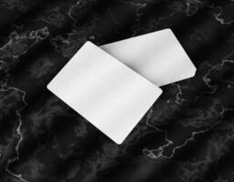 Business card in black marble photo illustration