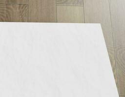 Paper Textured Background in Wooden Floor photo