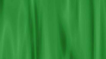 Green wave satin fabric loop background video