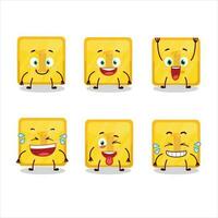 Cartoon character of gold first button with smile expression vector