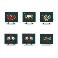 Numeric on board cartoon character with nope expression vector