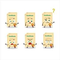 Cartoon character of award paper with what expression vector