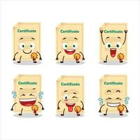 Cartoon character of award paper with smile expression vector
