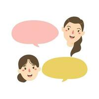 people with speech bubbles vector