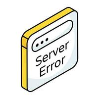 Creative design icon of server error vector