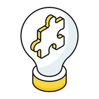 An icon design of problem solving vector