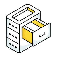 Modern design icon of server drawer vector