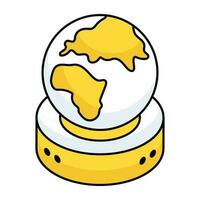 A flat icon design of global database vector