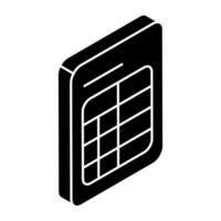 A perfect design icon of spreadsheet vector