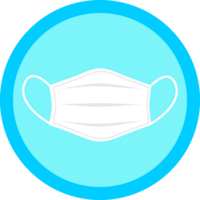 Mask icon sign symbol, masks required design transparent background png