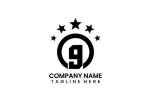 Flat number nine winner achievement logo template vector