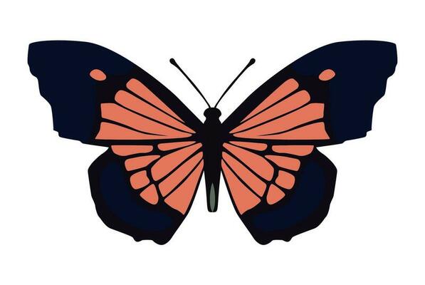 Butterfly simple icon. Vector Illustration