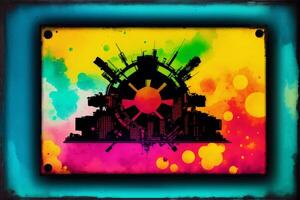 Abstract colorful background. Watercolor paint. abstract blue and purple watercolor background. Digital art, photo