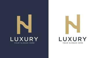 Royal premium letter h logo design vector template in gold color. Beautiful logotype design for luxury company branding.