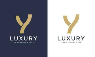 Royal premium letter y logo design vector template in gold color. Beautiful logotype design for luxury company branding.