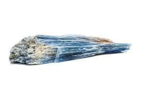 Macro mineral stone Kyanite a white background photo