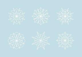 White snowflakes for decoration vector