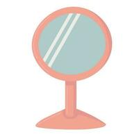 Doodle clipart table small pink mirror vector