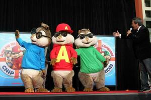 LOS ANGELES  NOV 1  Alvin and The Chipmunks at the Alvin  The Chipmunks Hand and Foot Print Ceremony at the Graumans Chinese Theatre on November 1 2011 in Los Angeles CA photo