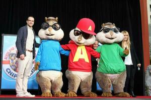 LOS ANGELES  NOV 1  Jason Lee Alvin and The Chipmunks at the Alvin  The Chipmunks Hand and Foot Print Ceremony at the Graumans Chinese Theatre on November 1 2011 in Los Angeles CA photo